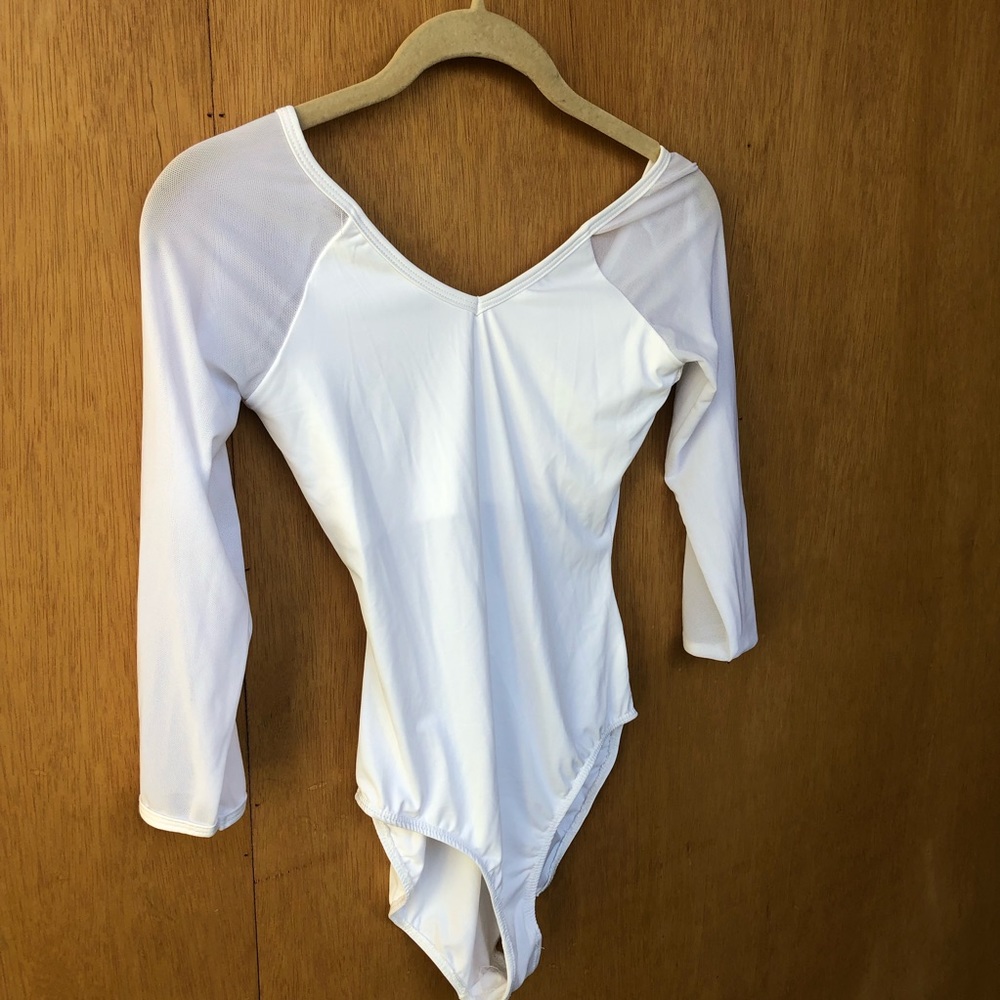 White Mesh Leotard